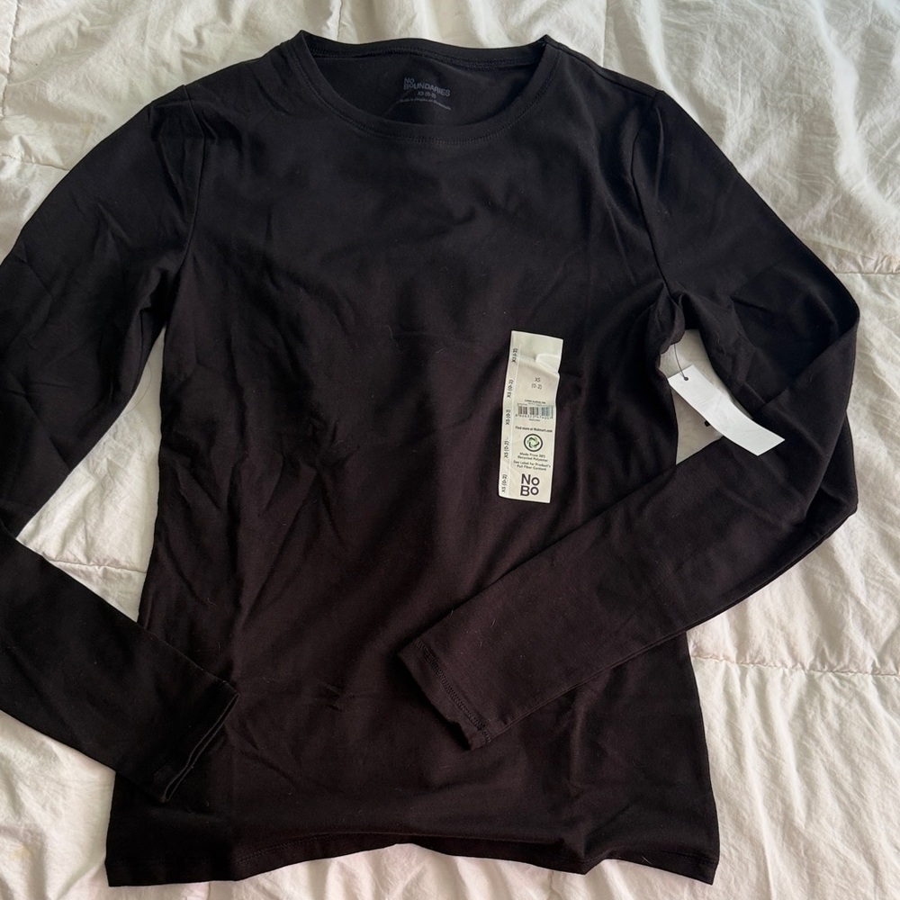 No Boundaries Classic Black Long Sleeve Tee
